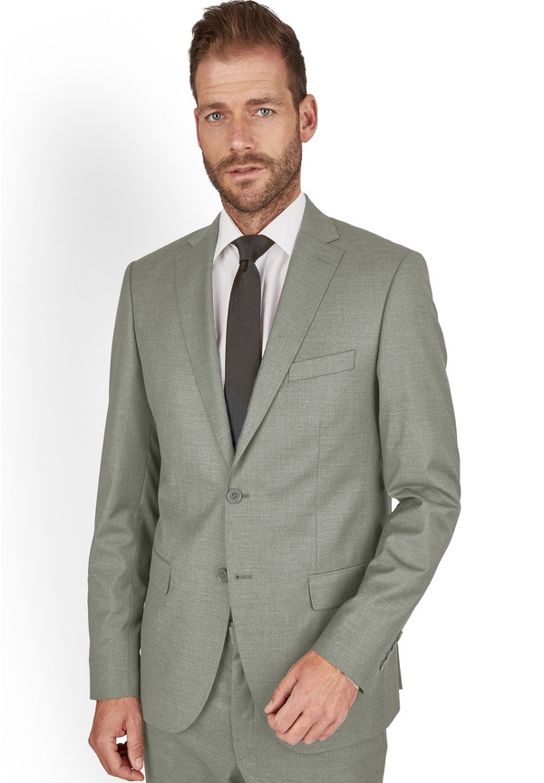 Anzug Regular Fit elastisch, Khaki Detailansicht 1