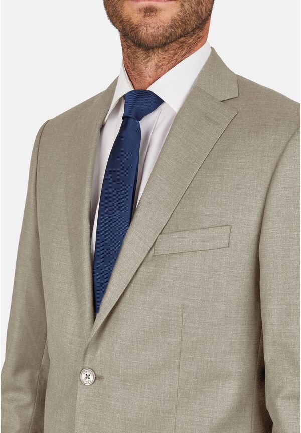 Anzug Regular Fit elastisch, Beige Detailansicht 2