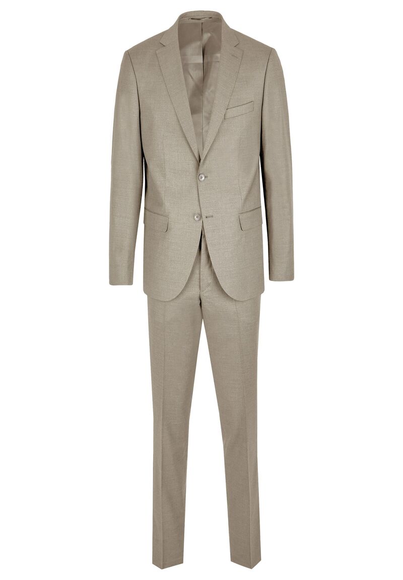 Anzug Regular Fit elastisch, Beige