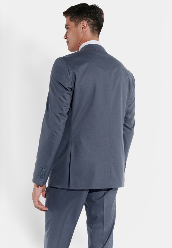 Anzug Regular Fit elastisch, Dove blue Rückansicht