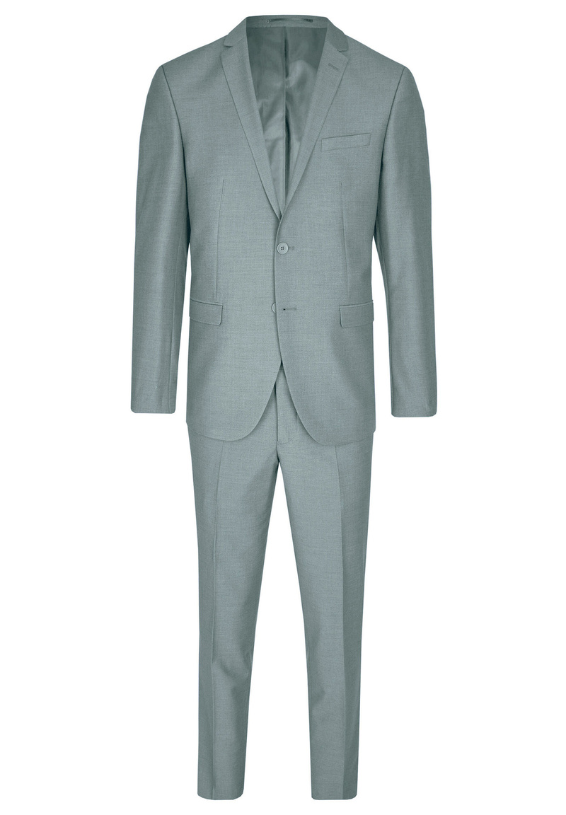 Anzug Regular Fit elastisch, Salbei Detailansicht 2