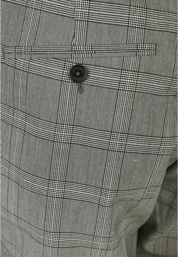 Karohose knöchellang, Grau Detailansicht 2