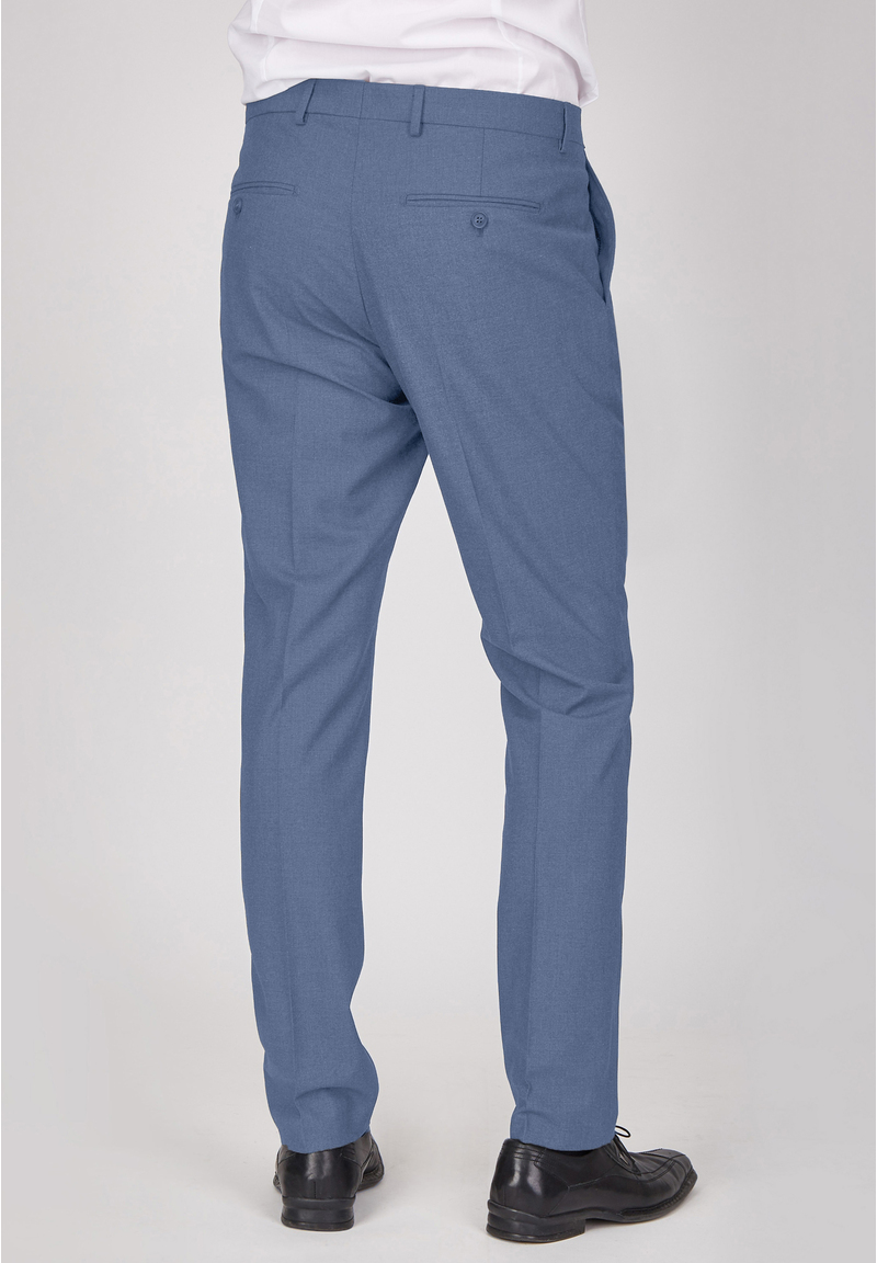 Anzughose Stoffhose Slim Fit Business, Hellblau Rückansicht