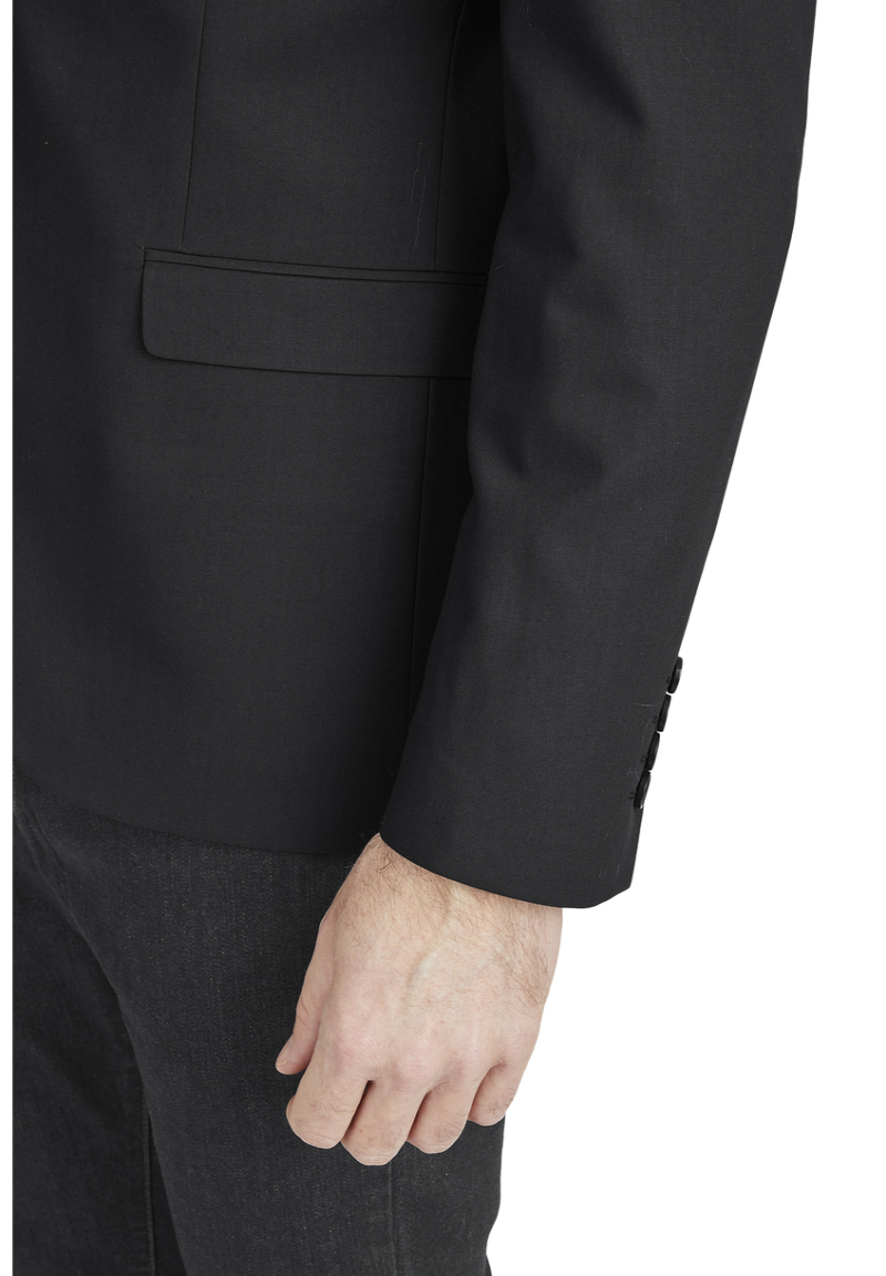 Designer Business Sakko Anzug-Jackett Regular Fit, schwarz