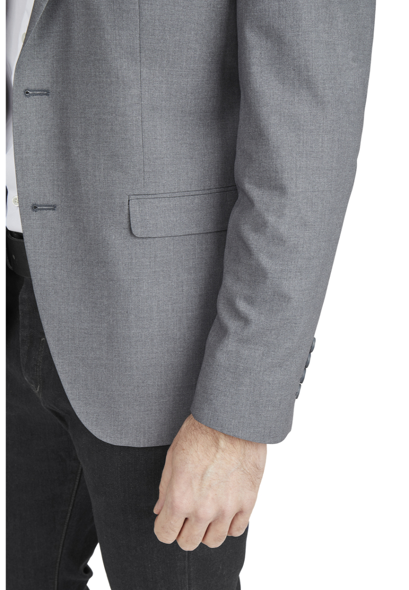 Designer Business Sakko Anzug-Jackett Regular Fit, grau