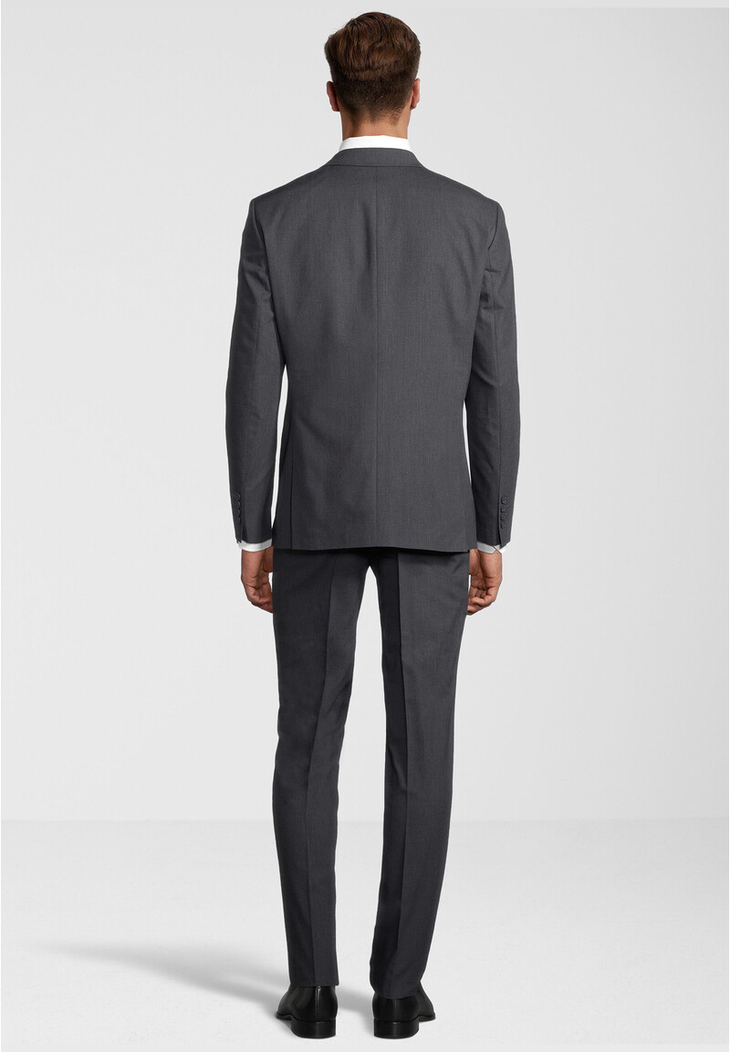 Business Anzug 3-teilig Dreiteiler mit Weste, Anthrazit Rückansicht