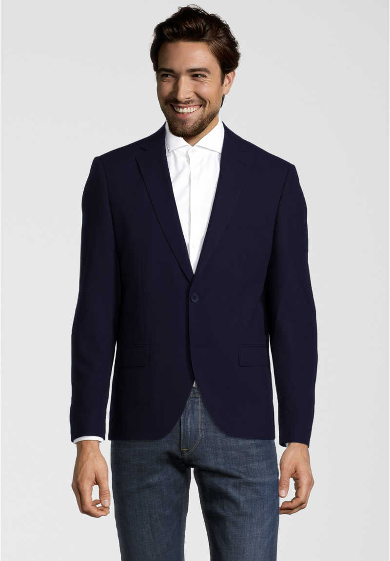 Designer Business Sakko Slim Fit, Blau Frontansicht