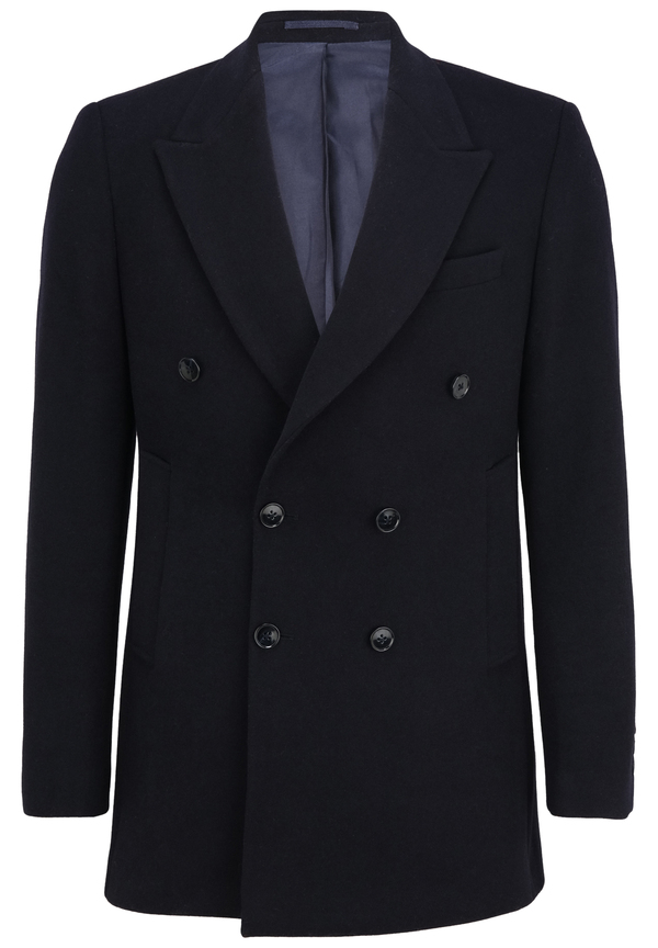 Wolljacke zweireihig, Marine Detailansicht 2