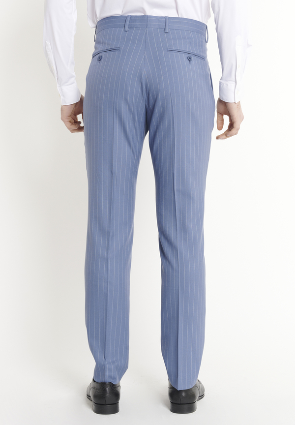 Anzug Slim Fit Nadelstreifen, Hellblau