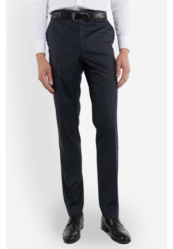 Anzughose Regular Fit elastisch, Marine Frontansicht