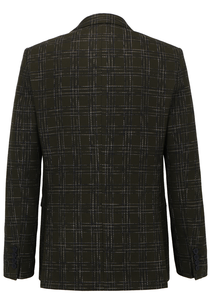 Sakko kariert, khaki