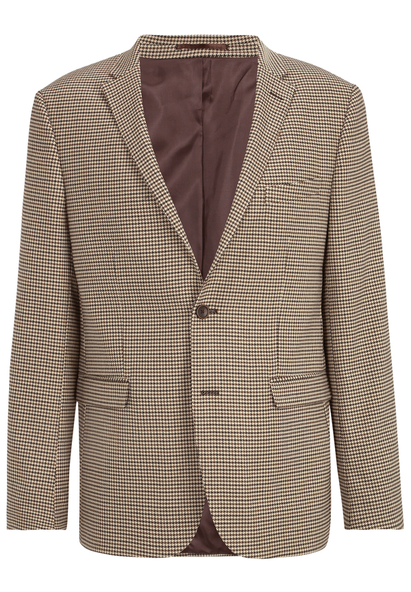 Sakko Hahnentritt, beige-schwarz Detailansicht 2
