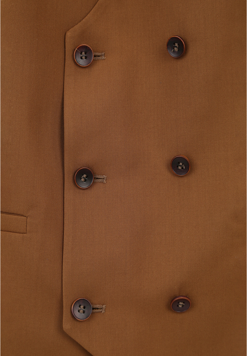 Anzug Dreiteilig kombiniert, beige-schwarz