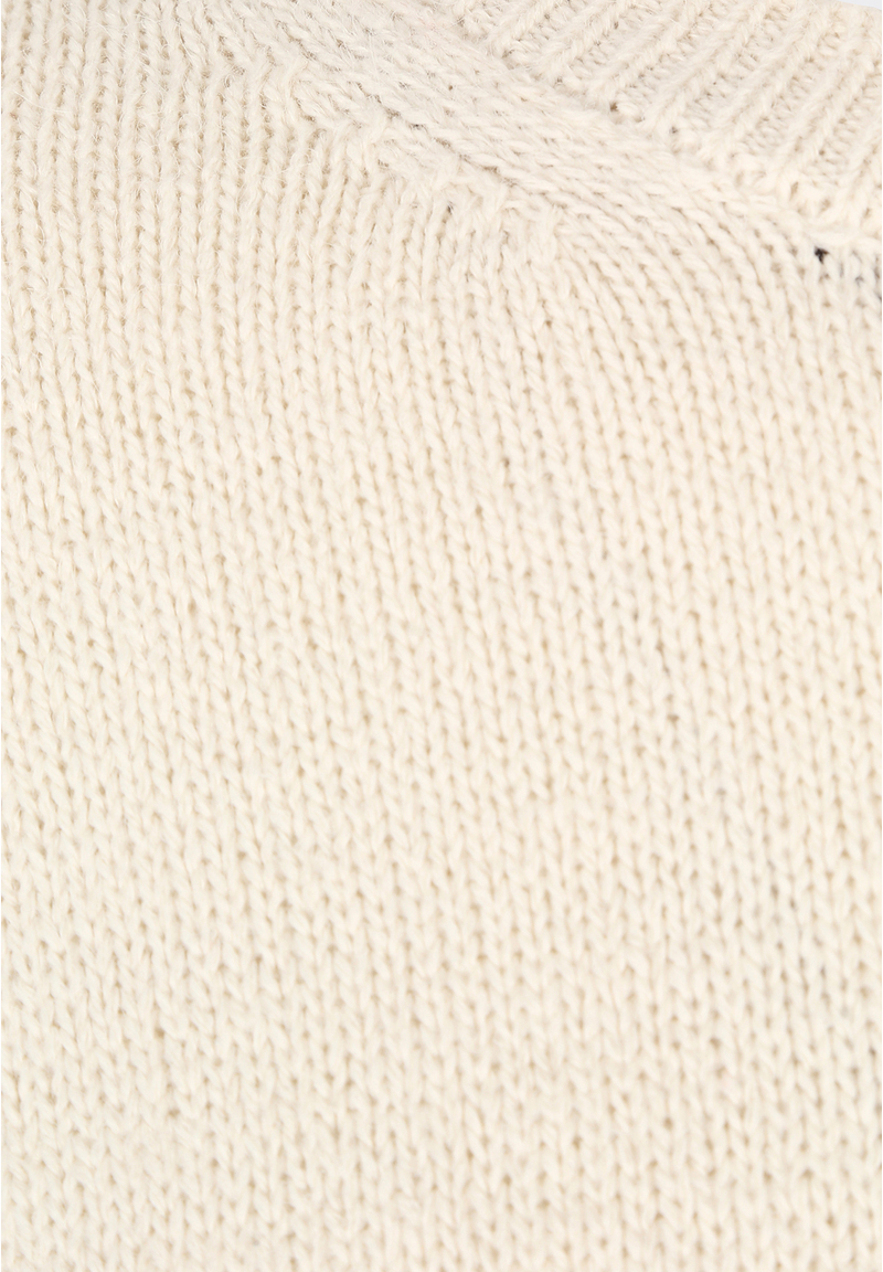 Pullover Rundhals Soft Touch, creme