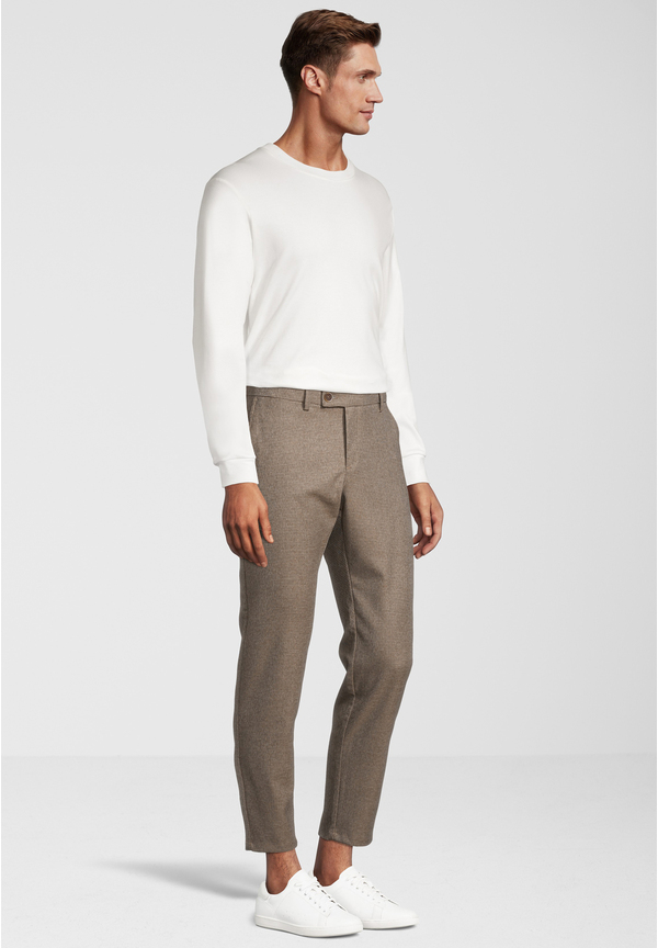 Hose knöchellang zweifarbig, beige Detailansicht 1