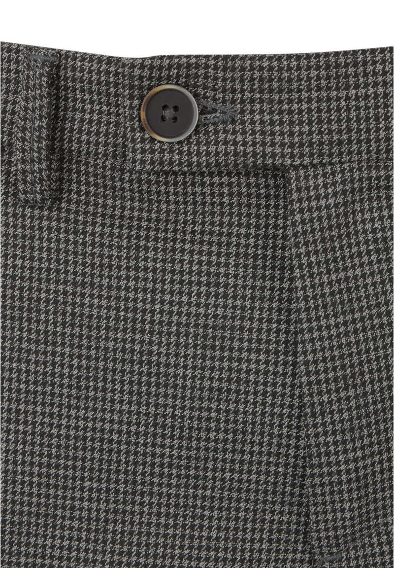 Hose knöchellang zweifarbig, schwarz-weiss