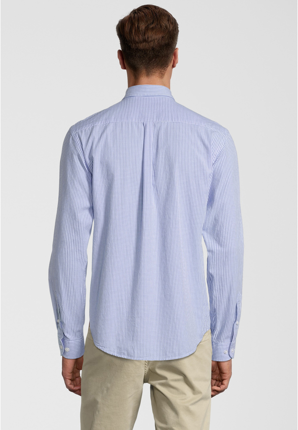 Hemd Vichy-Karo, hellblau Rückansicht