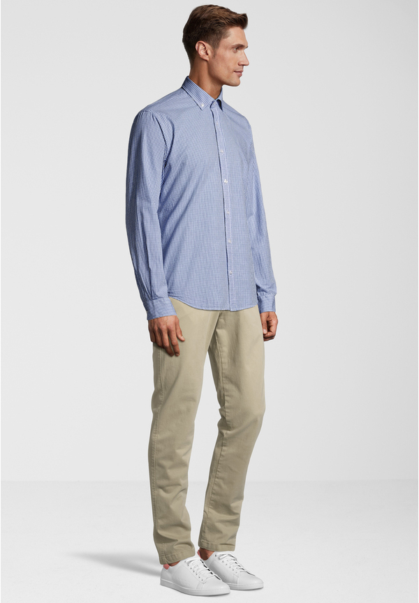 Hemd Vichy-Karo, Marine Detailansicht 1