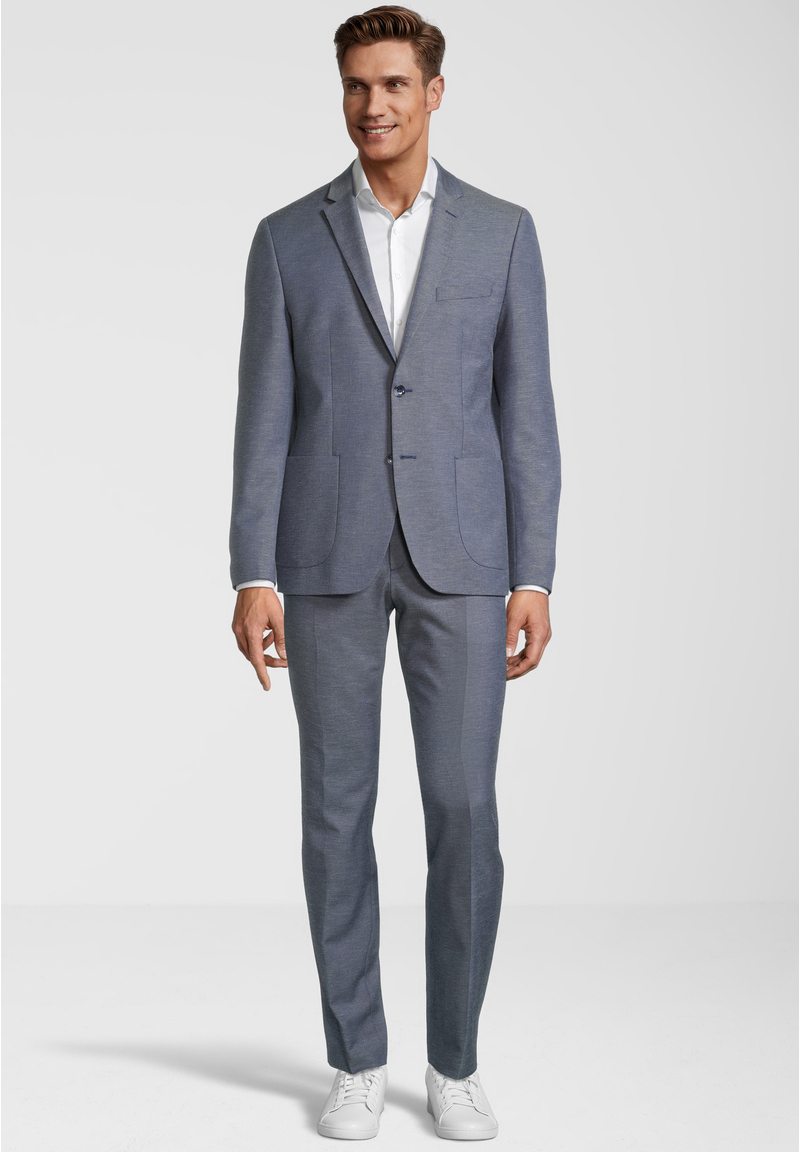 Men’s suit melange, Dark blue Frontansicht