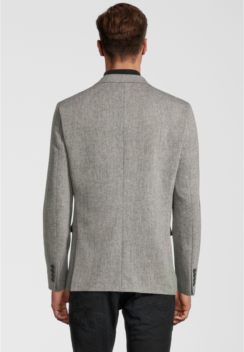 Sakko Wolle Tweed, grau Rückansicht
