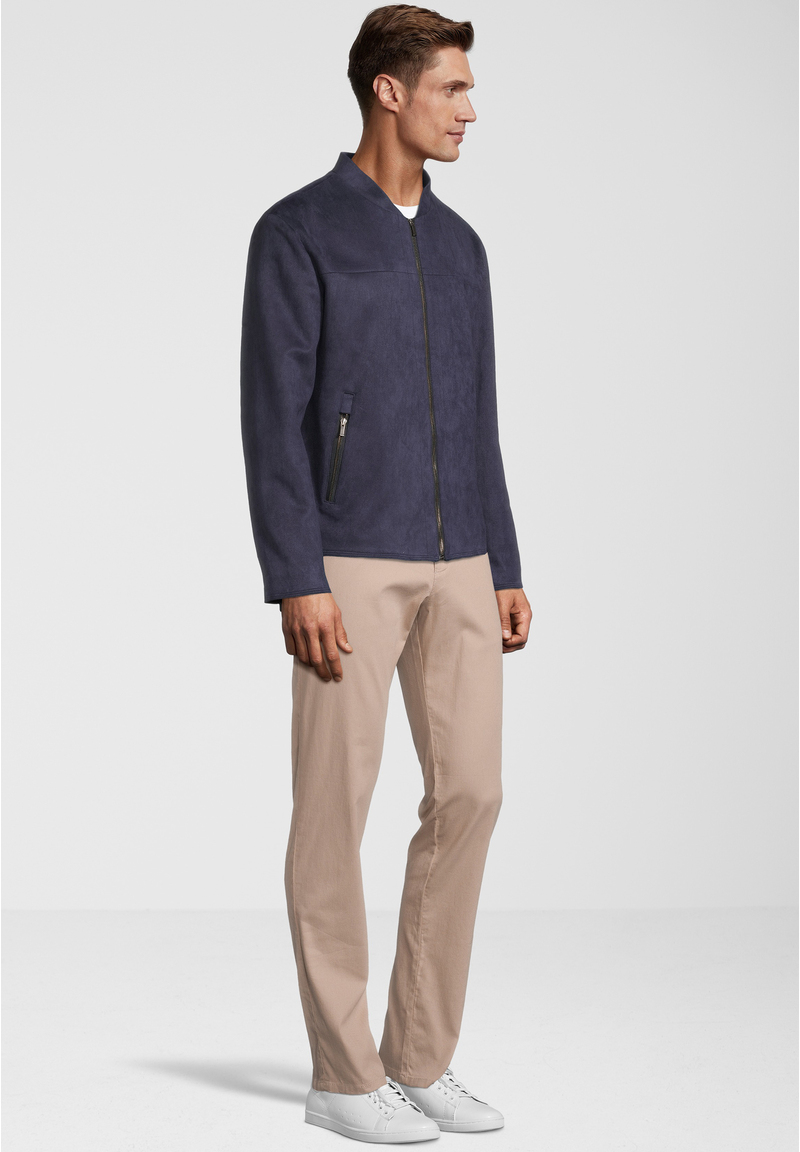 Kurzjacke Velours, Marine Detailansicht 1