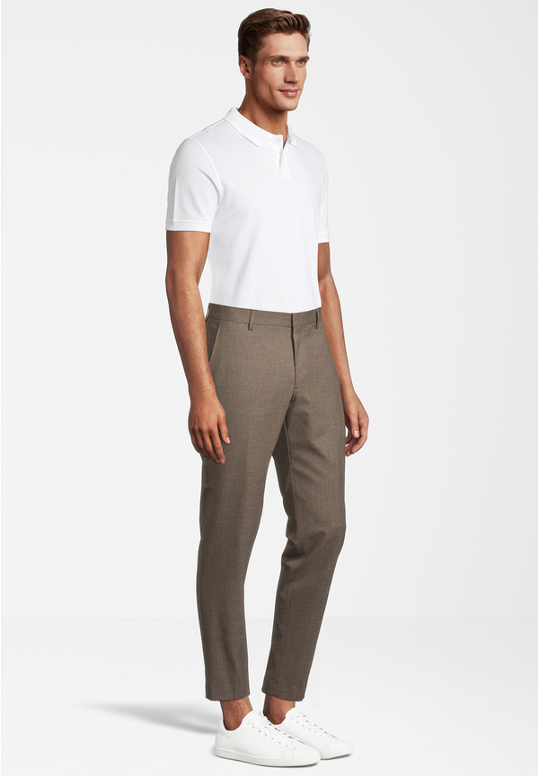 Hose knöchellang melange, braun Detailansicht 1