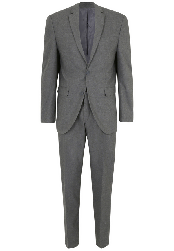 Anzug Slim Fit elastisch, grau melange Detailansicht 2