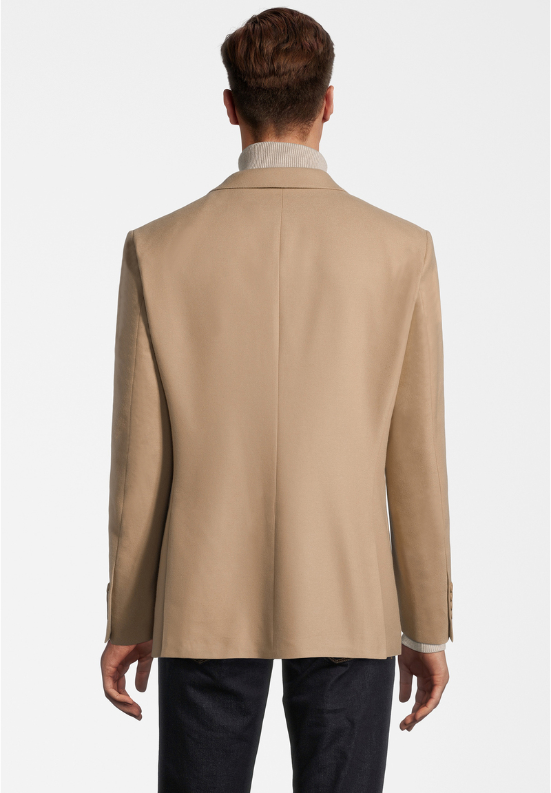 Sakko aufgesetzte Taschen, beige Rückansicht