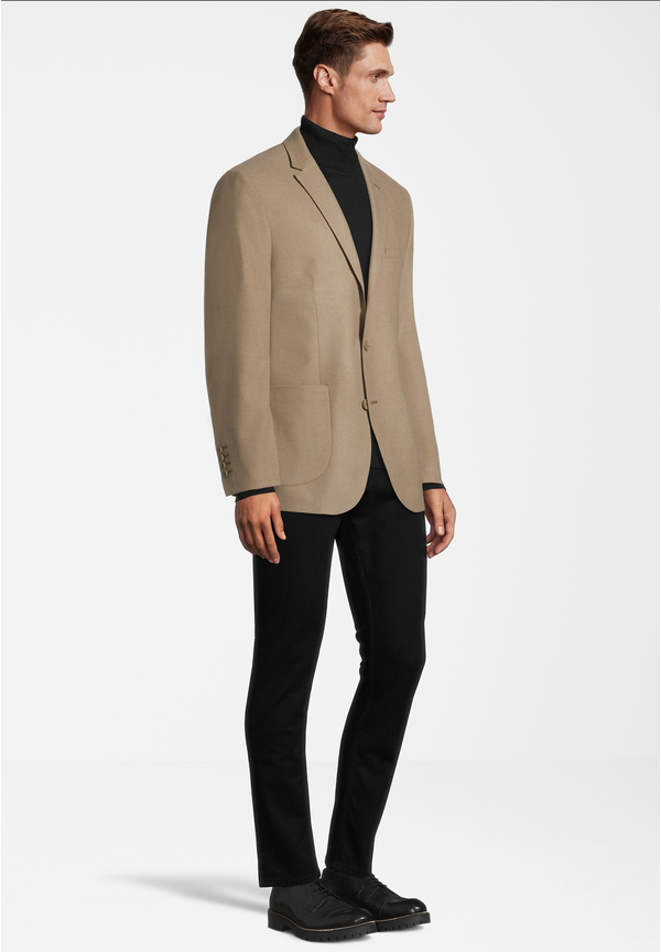 Sakko aufgesetzte Taschen, beige Detailansicht 1