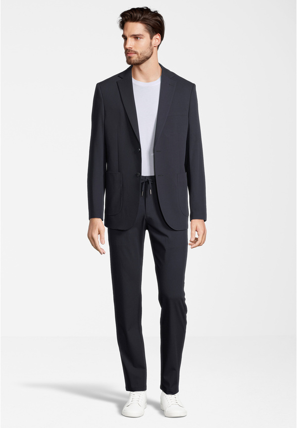 Anzug Slim Fit Drawstring, Marine Frontansicht