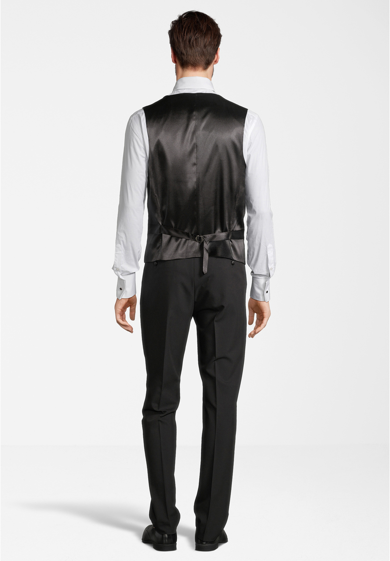 5-piece tuxedo with bow tie and pocket square, schwarz