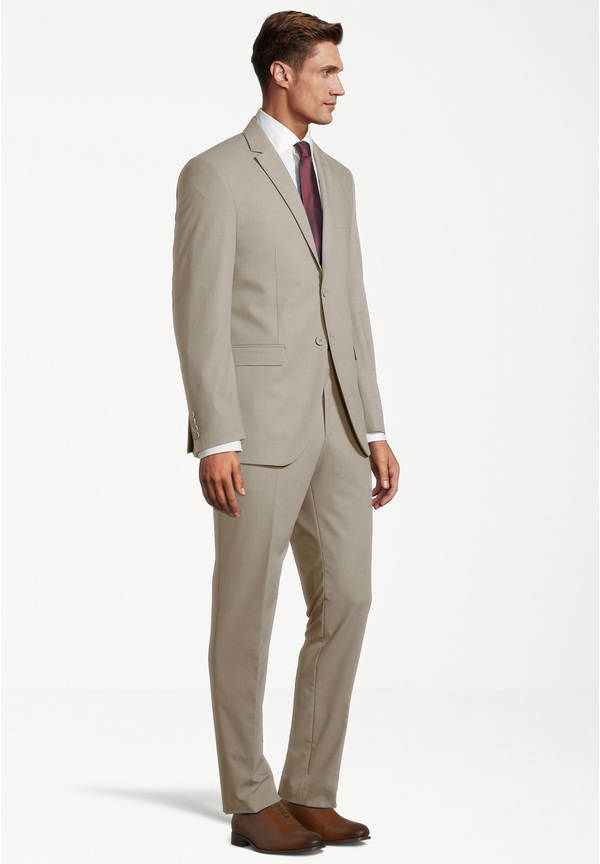 Designer Anzug Slim Fit, Beige Detailansicht 1
