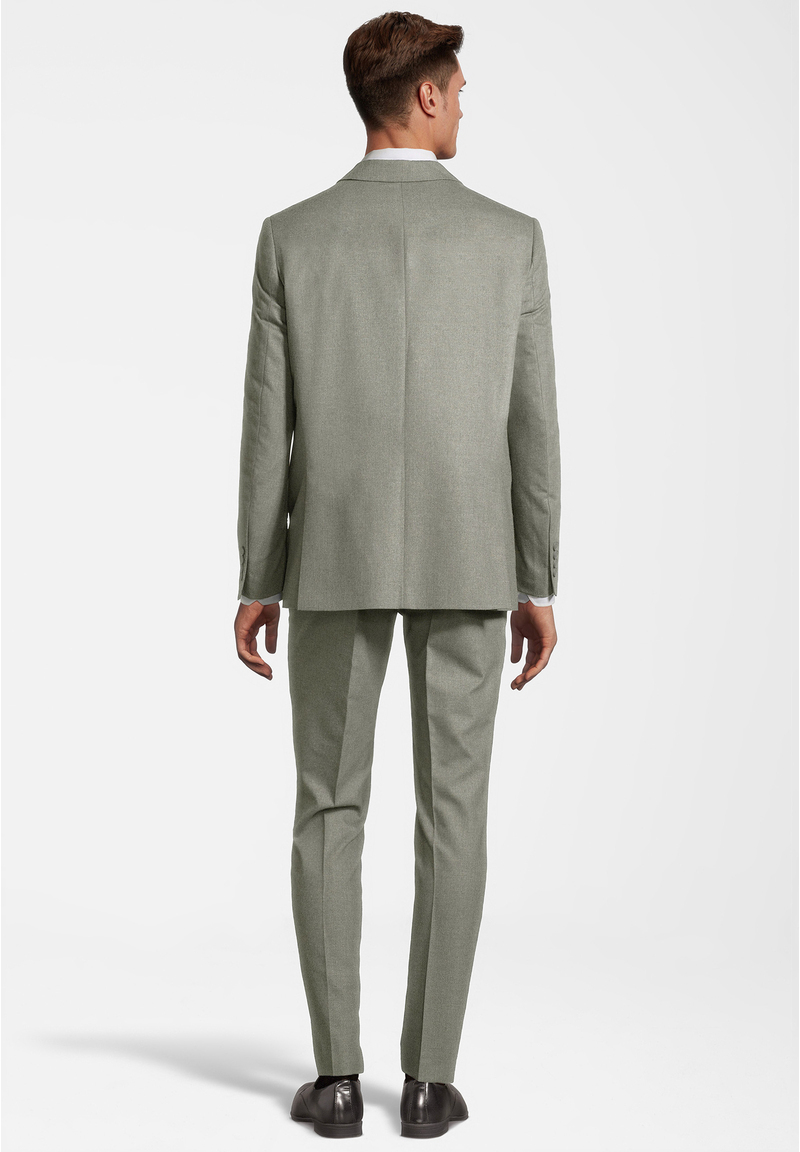 Designer Anzug Slim Fit, khaki Rückansicht