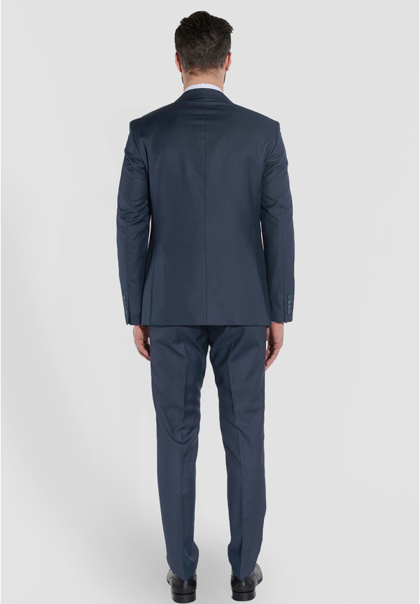 Designer Anzug Slim Fit, Graublau Rückansicht